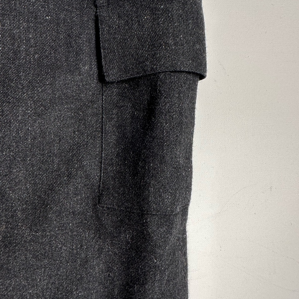 GAP Charcoal A-Line Maxi Skirt, Wool Mix, Cargo Style, Pockets, 8 US